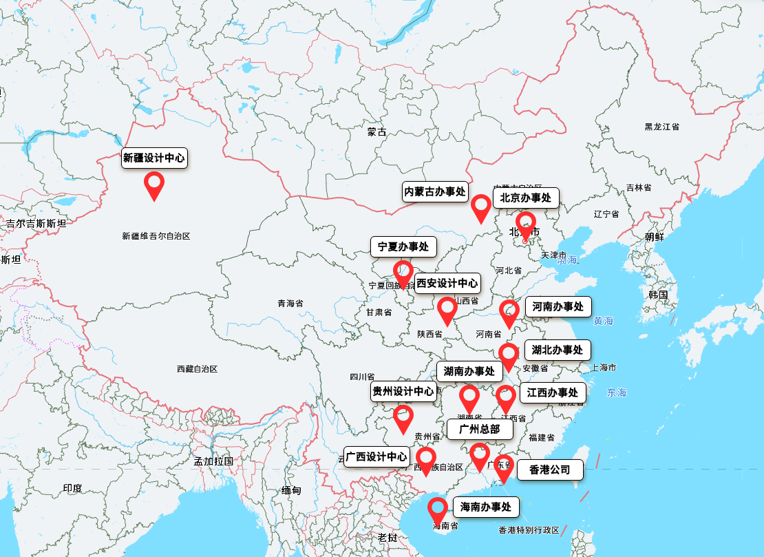 艾博电力全国布局图
